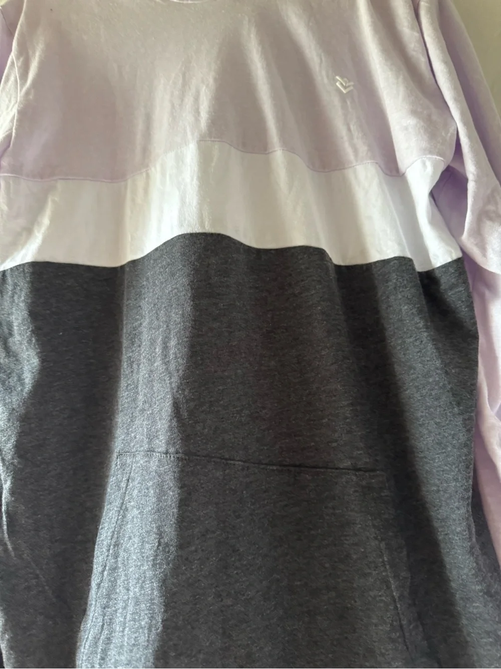 NWT Veece Pano Hood Colorblock Lightweight Long Sleeve Hoodie Shirt Size L